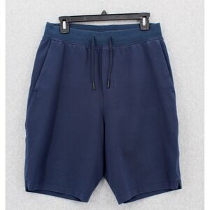 Lululemon Shorts Mens Medium Blue‎ Pockets Drawstring Thick Heavy Weight